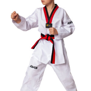 Costum Taekwondo KWON Rever Rosu Negru WTF